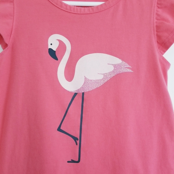 3/$25 Flip Flop Girls Flamingo Print Dress - Picture 4 of 6